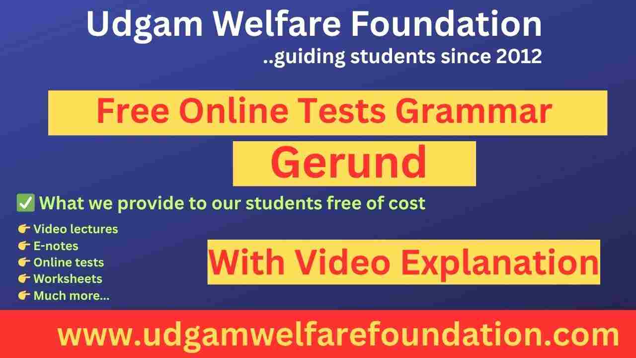 Online Test on Gerund