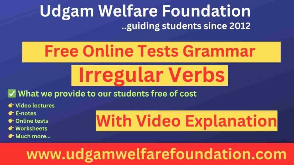 Online Test on Irregular Verbs