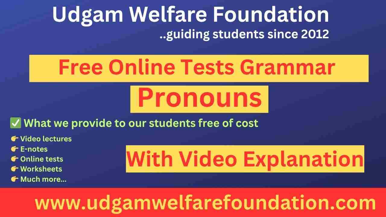 Online Test on Pronouns