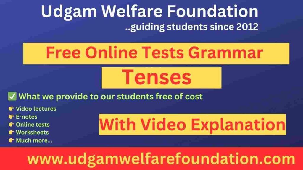 Online Test on Tenses