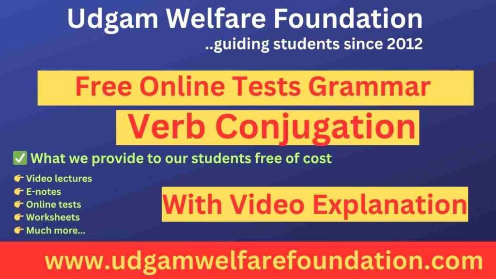 Online Test on Verb Conjugation