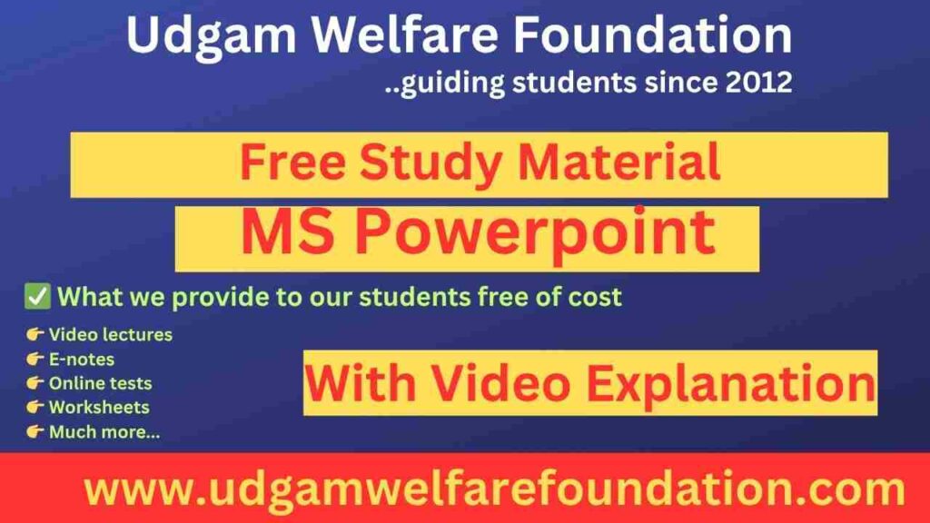 ms powerpoint study material