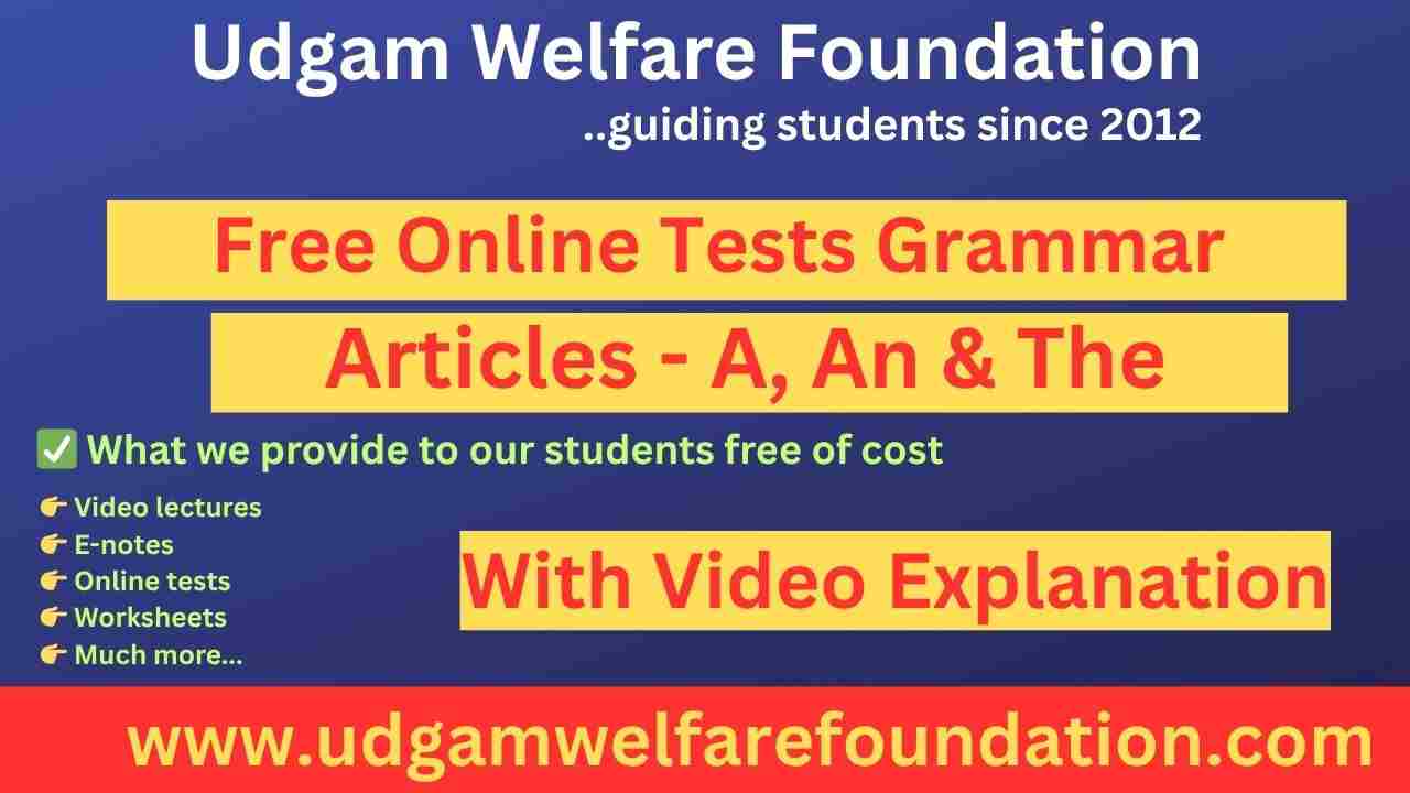online test english grammar articles