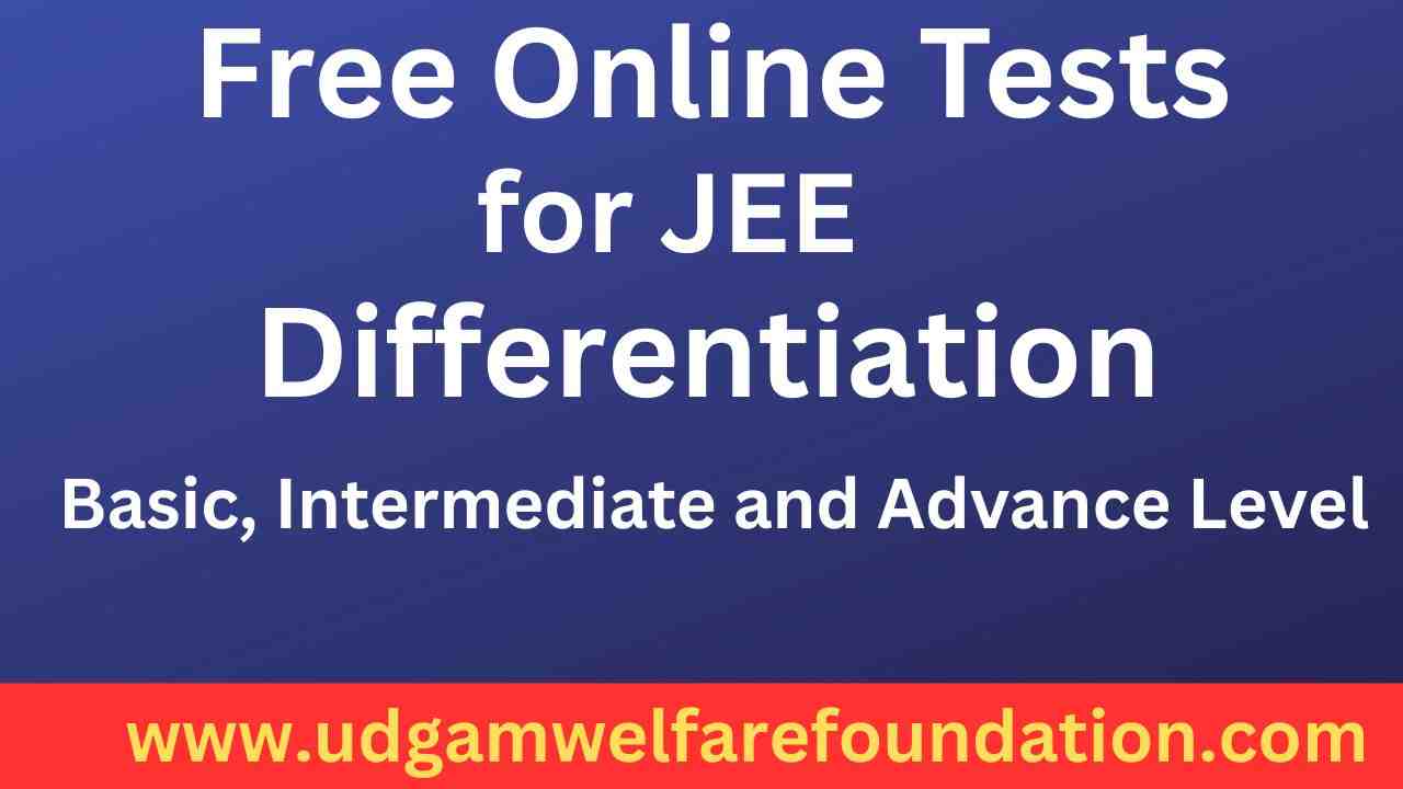 Free JEE Online Tests on Differentiation