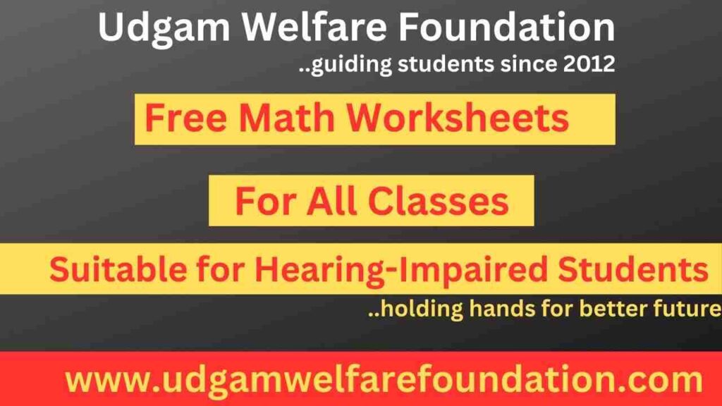 Free Math Worksheets for Hearing-Impaired Students