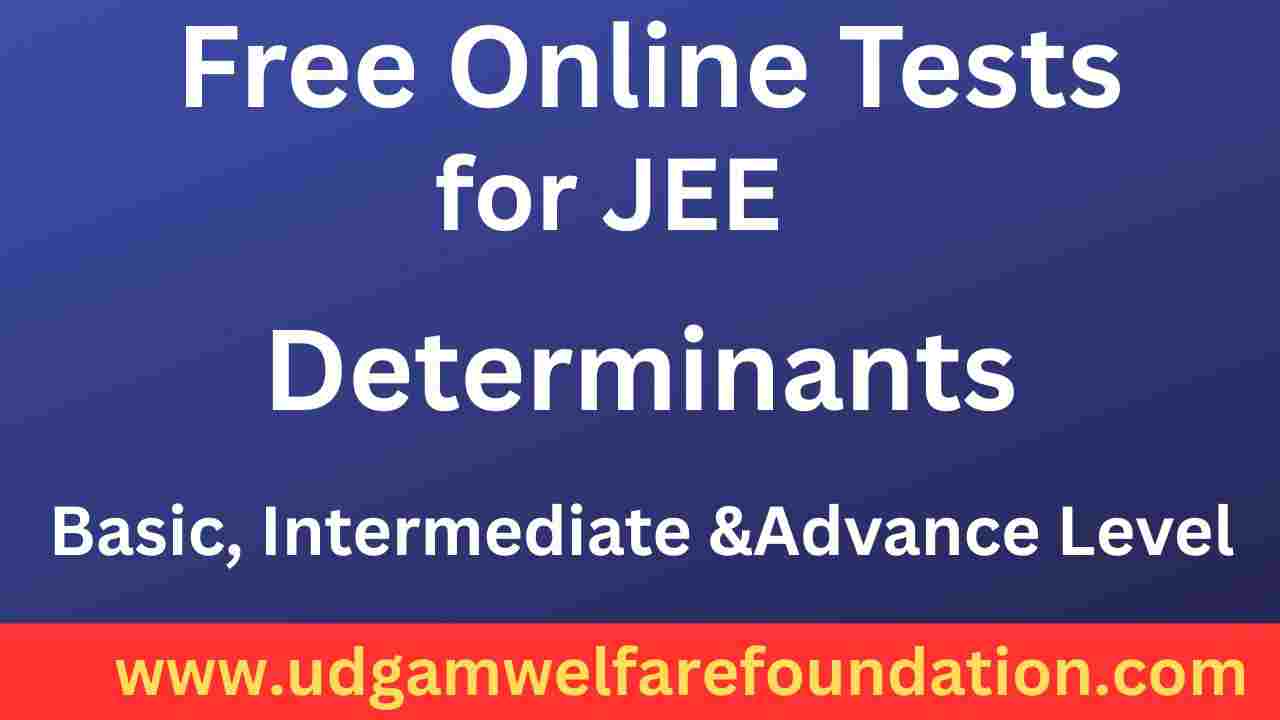JEE Main online test on Determinants