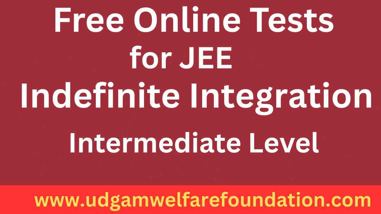 JEE Online Test on Integration