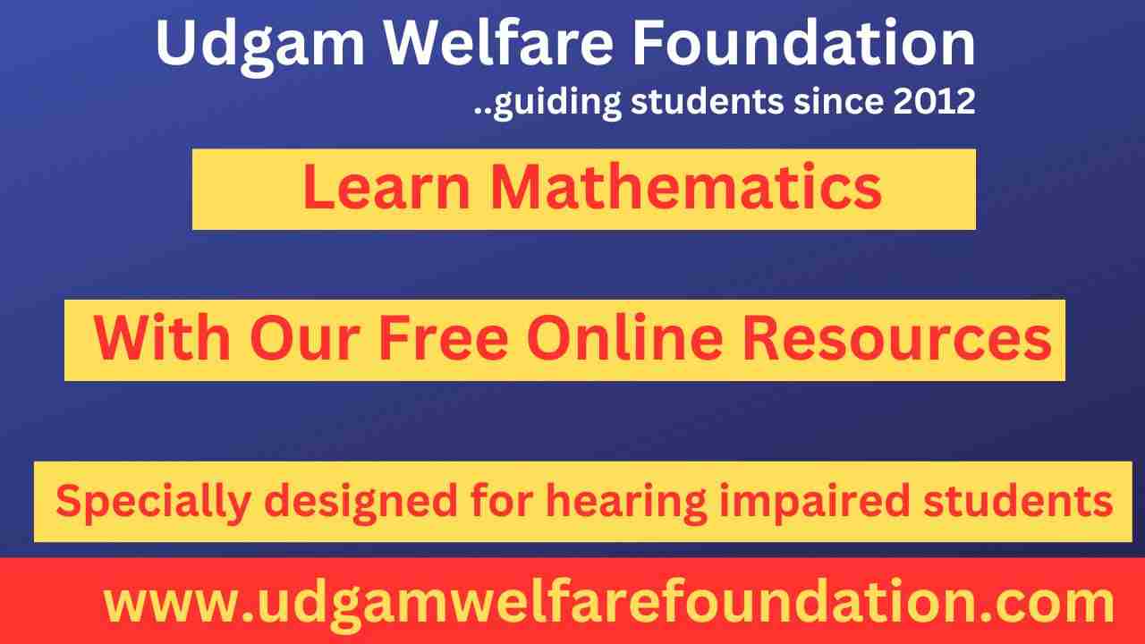 Mathematics Study Material for Hearing Impaired Students