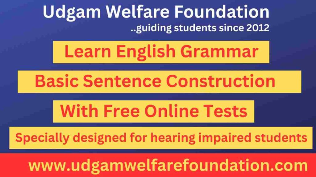 sentence construction for hearing impaired learners