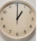 Clock showing 3 o'clock