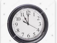Clock showing 3 o'clock