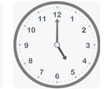Clock showing 3 o'clock