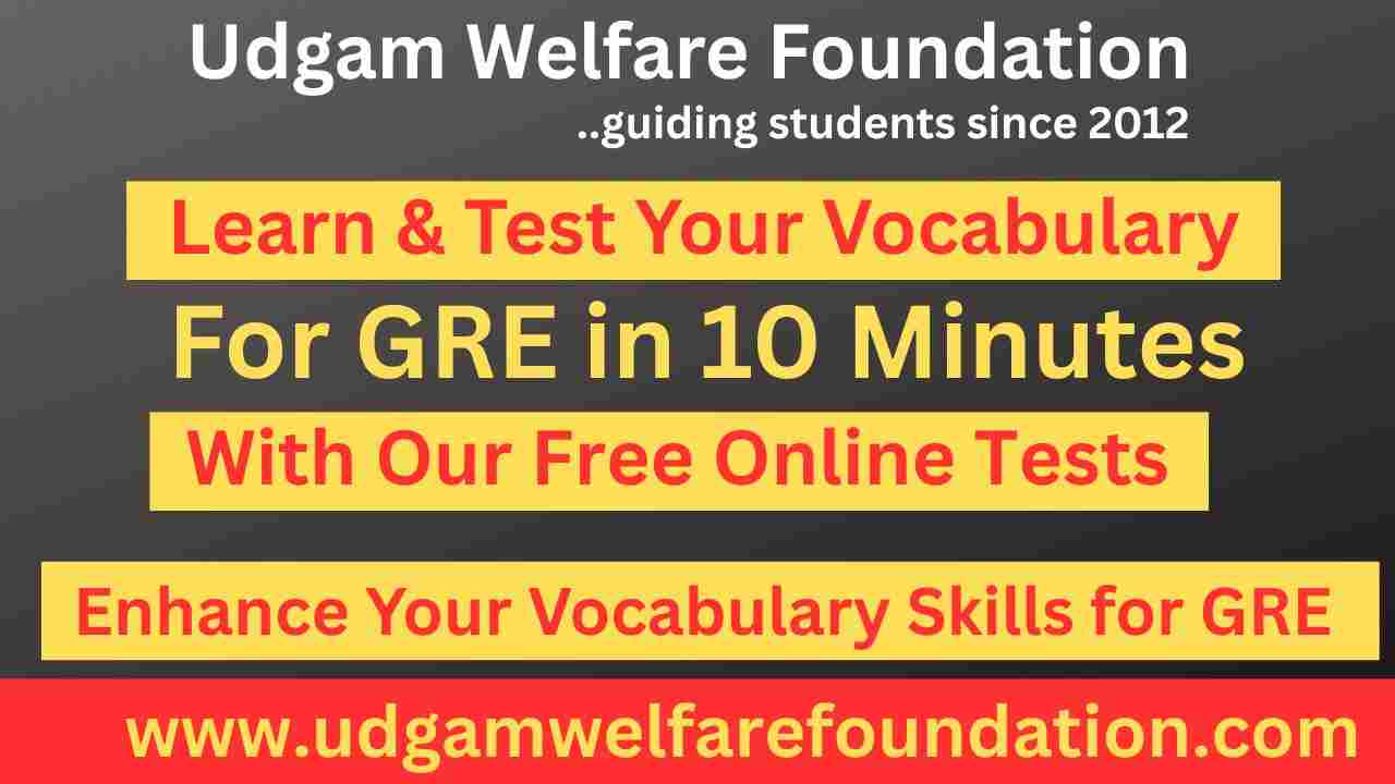 Free GRE Vocabulary Online Test