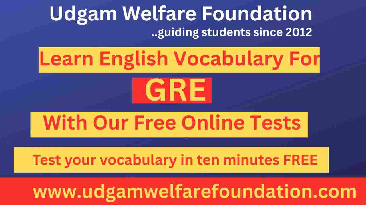 GRE Vocabulary Online Tests Free