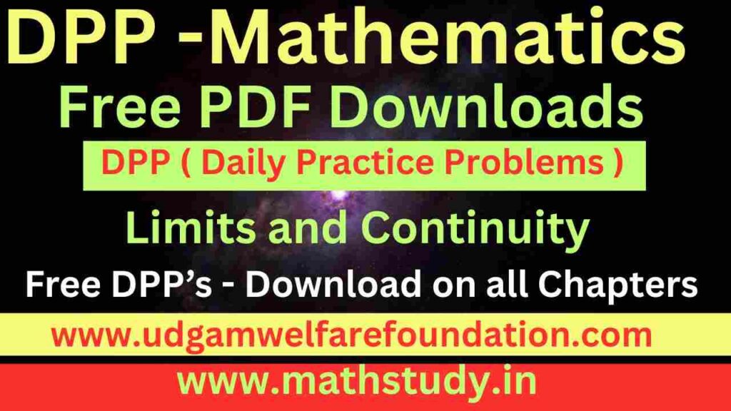 JEE Mains DPP Limits and Continuity