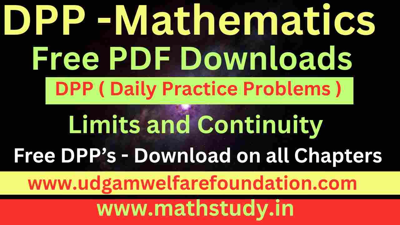 JEE Mains DPP Limits and Continuity