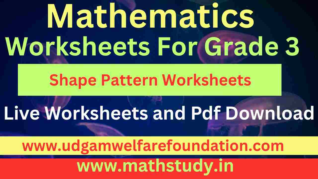 Shape Pattern Worksheets for Grade 3