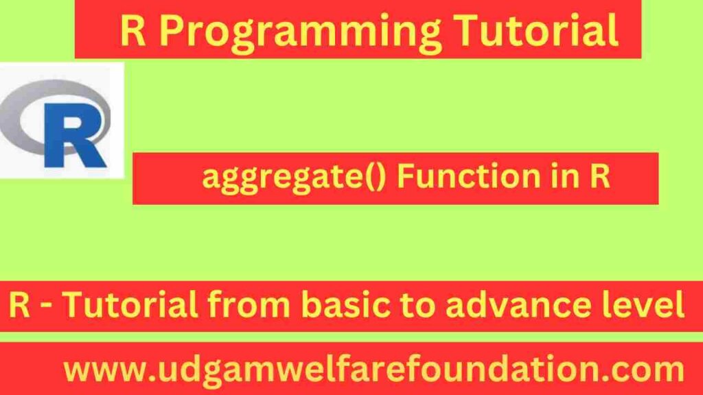 aggregate() Function in R