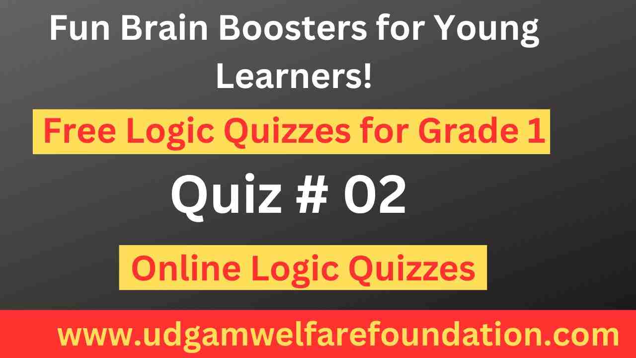 Logic quiz grade 1 with answers