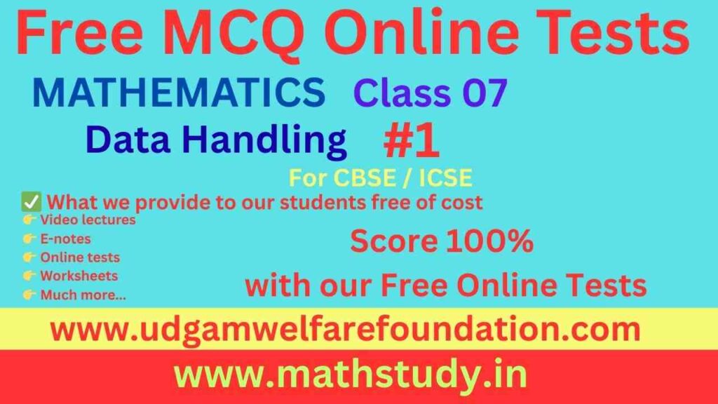 Data Handling class 7 mcq online test