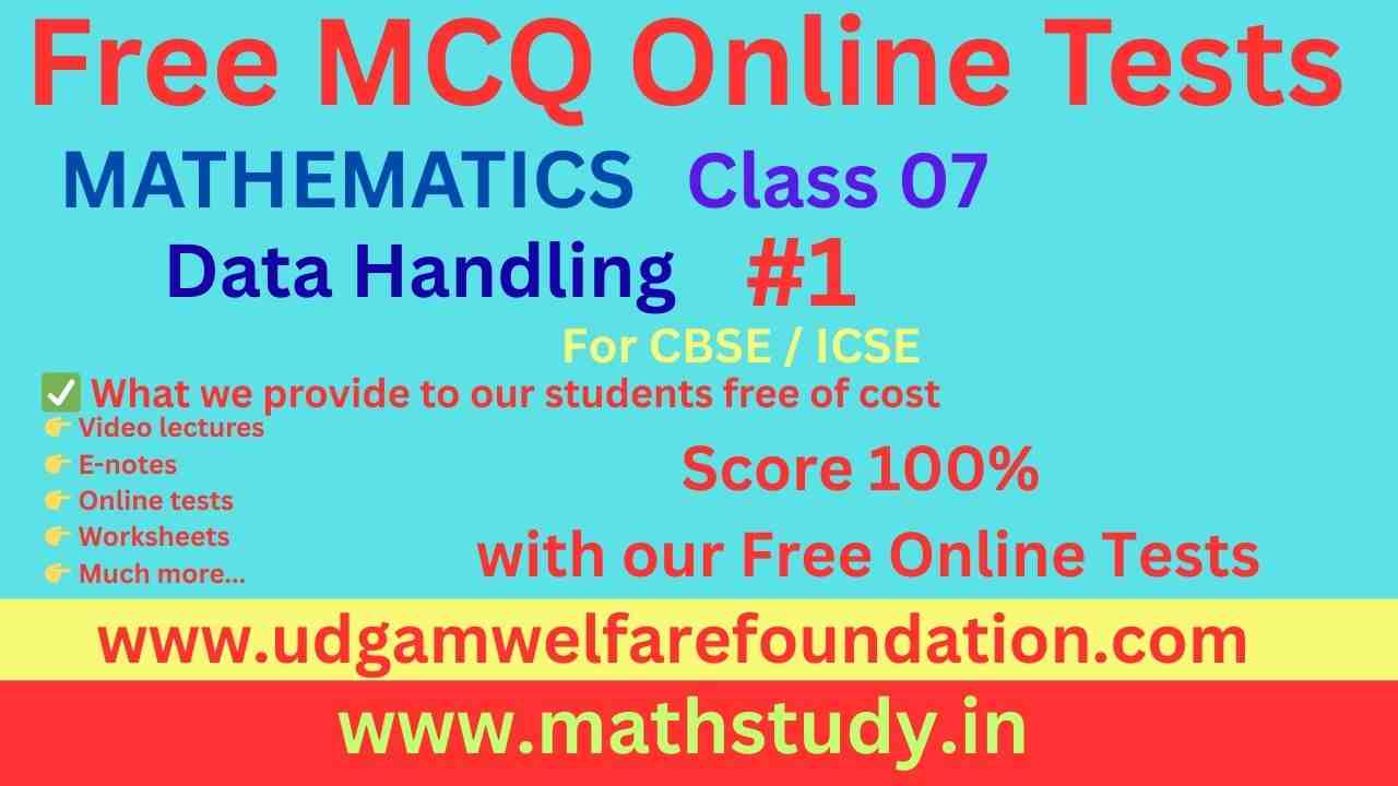 Data Handling class 7 mcq online test