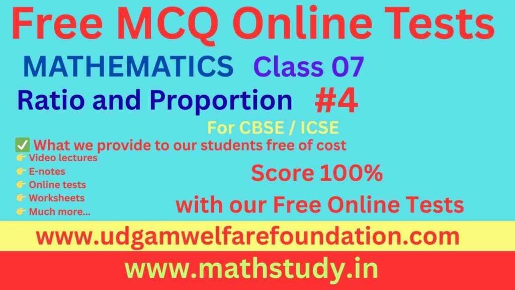 Ratio and Proportion Class 7 Worksheet with Answers