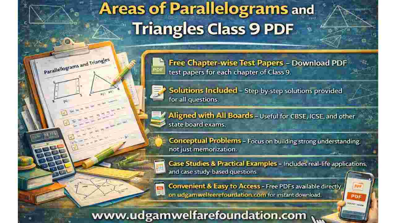 Areas of Parallelograms and Triangles Class 9 PDF