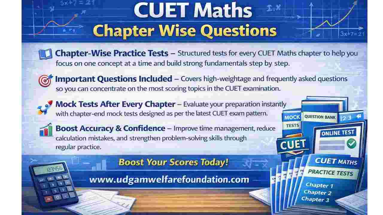 CUET Maths Chapter Wise Questions PDF with Answers