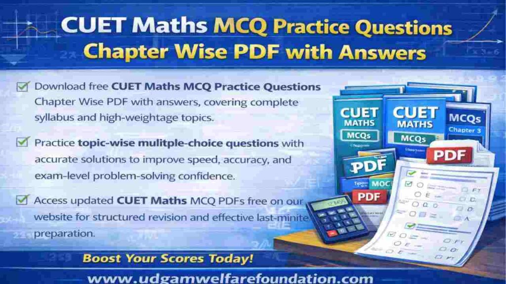 CUET Maths MCQ Practice Questions Chapter Wise PDF with Answers
