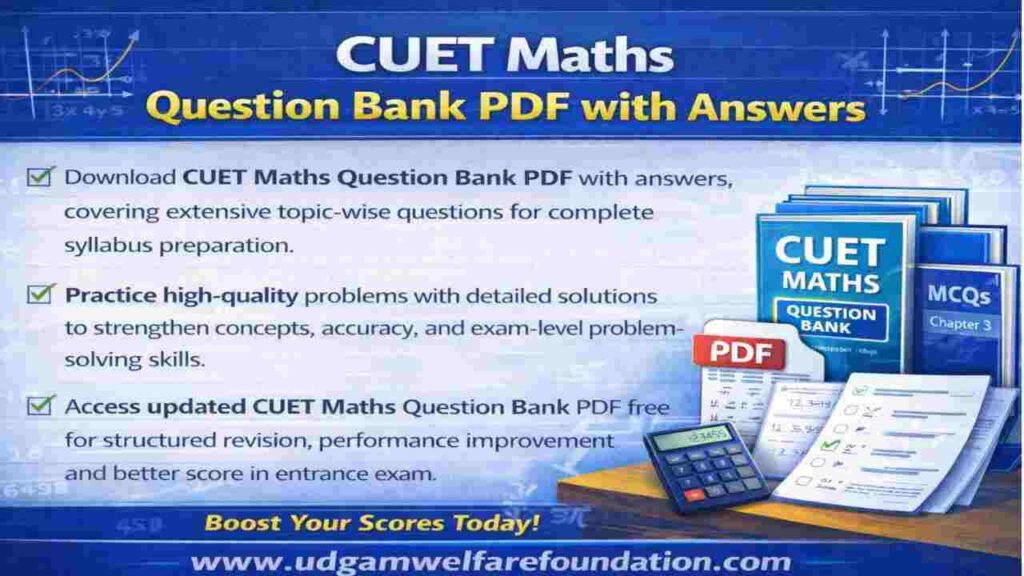CUET Maths Question Bank PDF with Answers