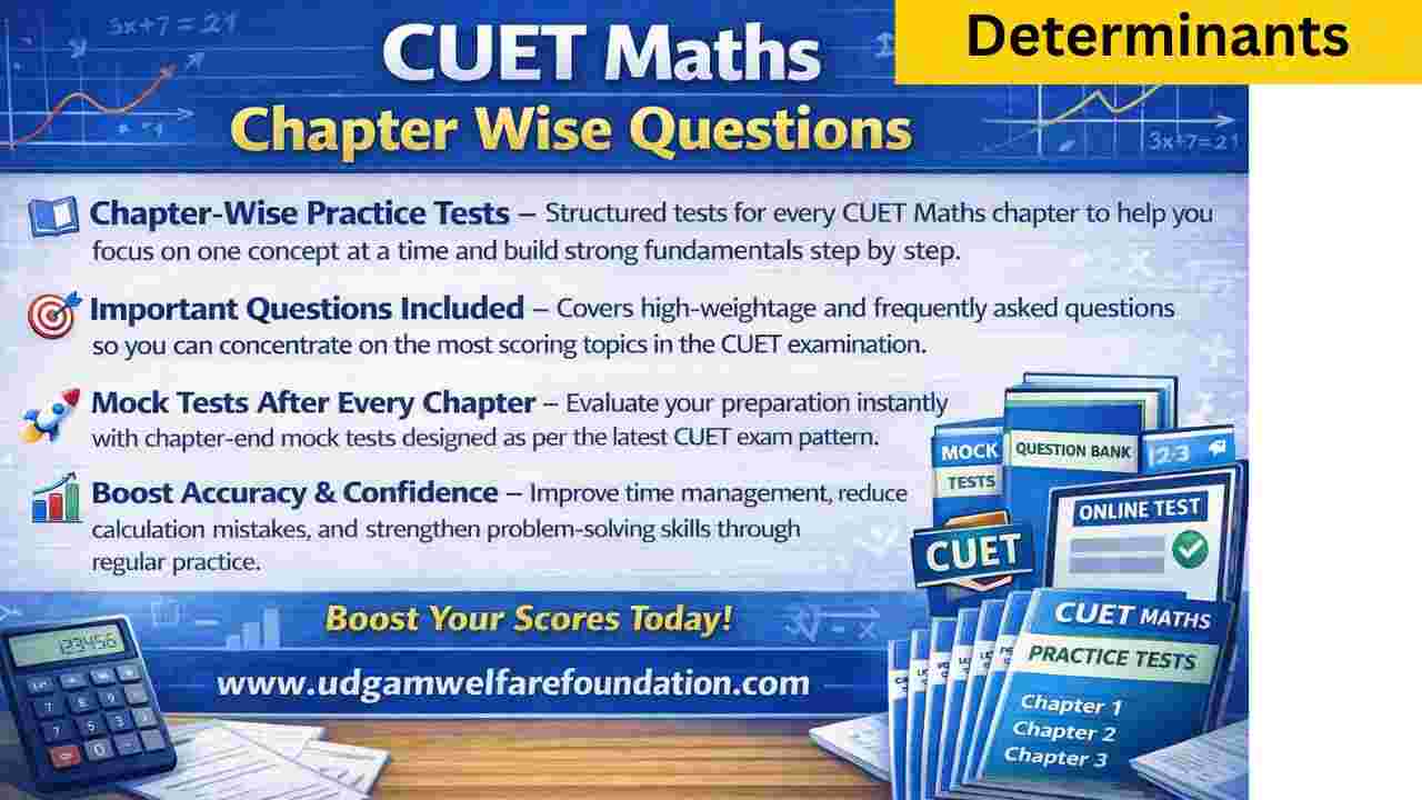 Cuet Determinants Questions Pdf Download