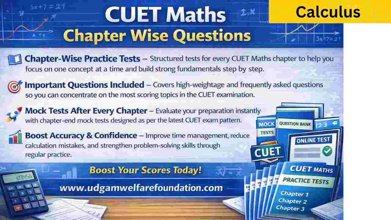 Cuet Chapter Wise Test Calculus Pdf Free Download