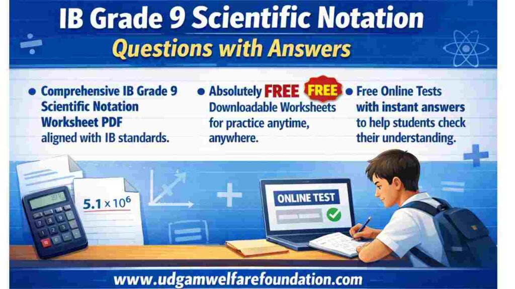 IB Grade 9 Scientific Notation Questions with Answers