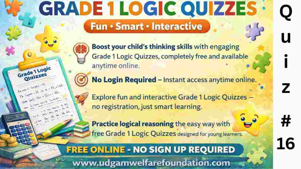 Logical Quiz for Grade 1 Students