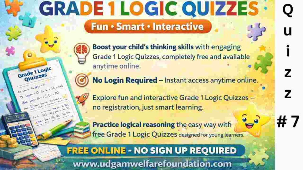 Online Logic Quiz Grade 1
