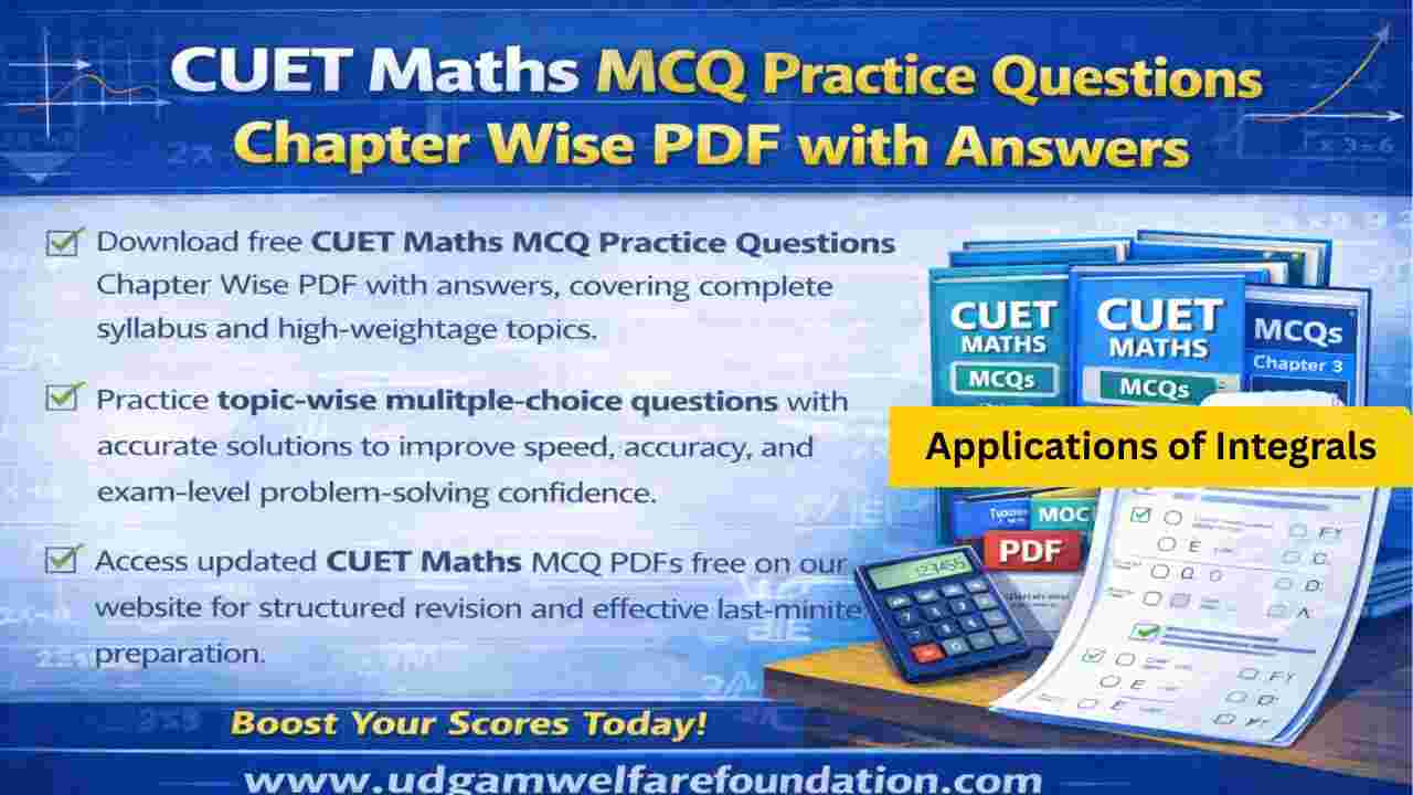 CUET Applications of Integrals MCQs Questions with Solutions