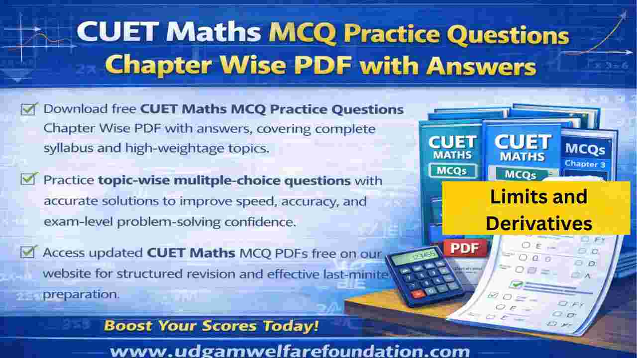 CUET Limits and Derivatives MCQs Questions with Solutions PDF