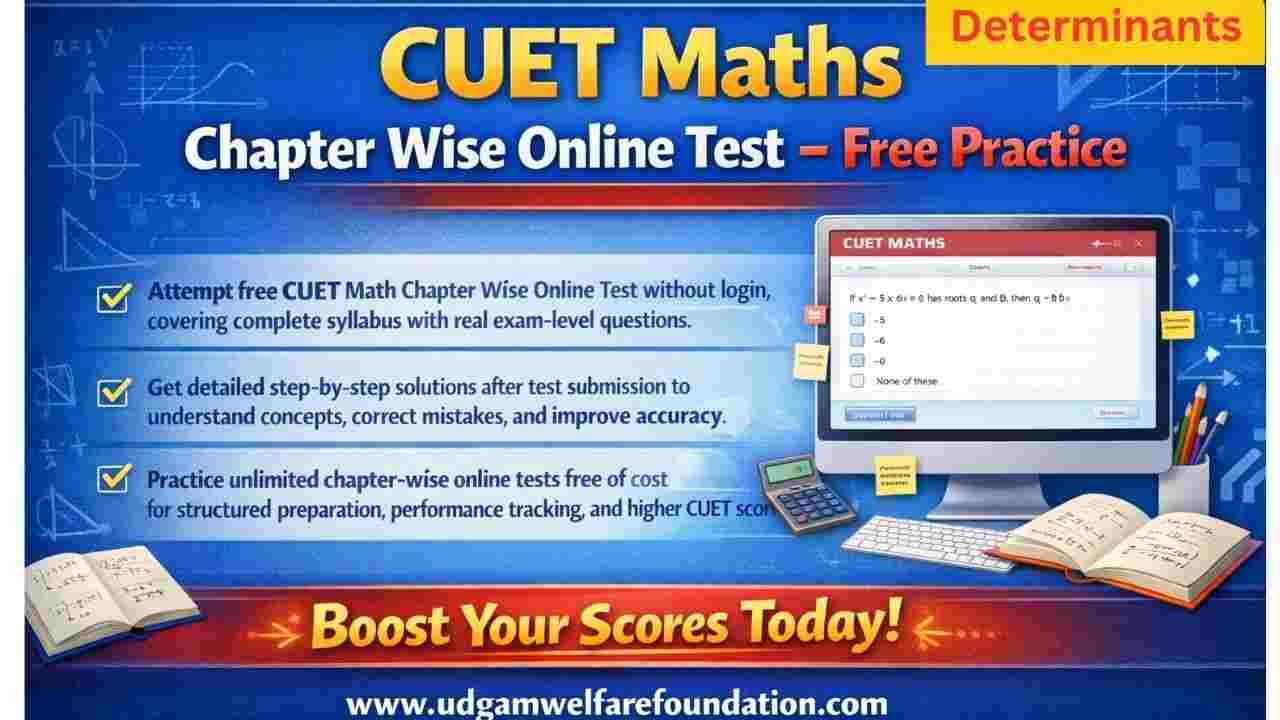 CUET Maths Determinants Online Test Free