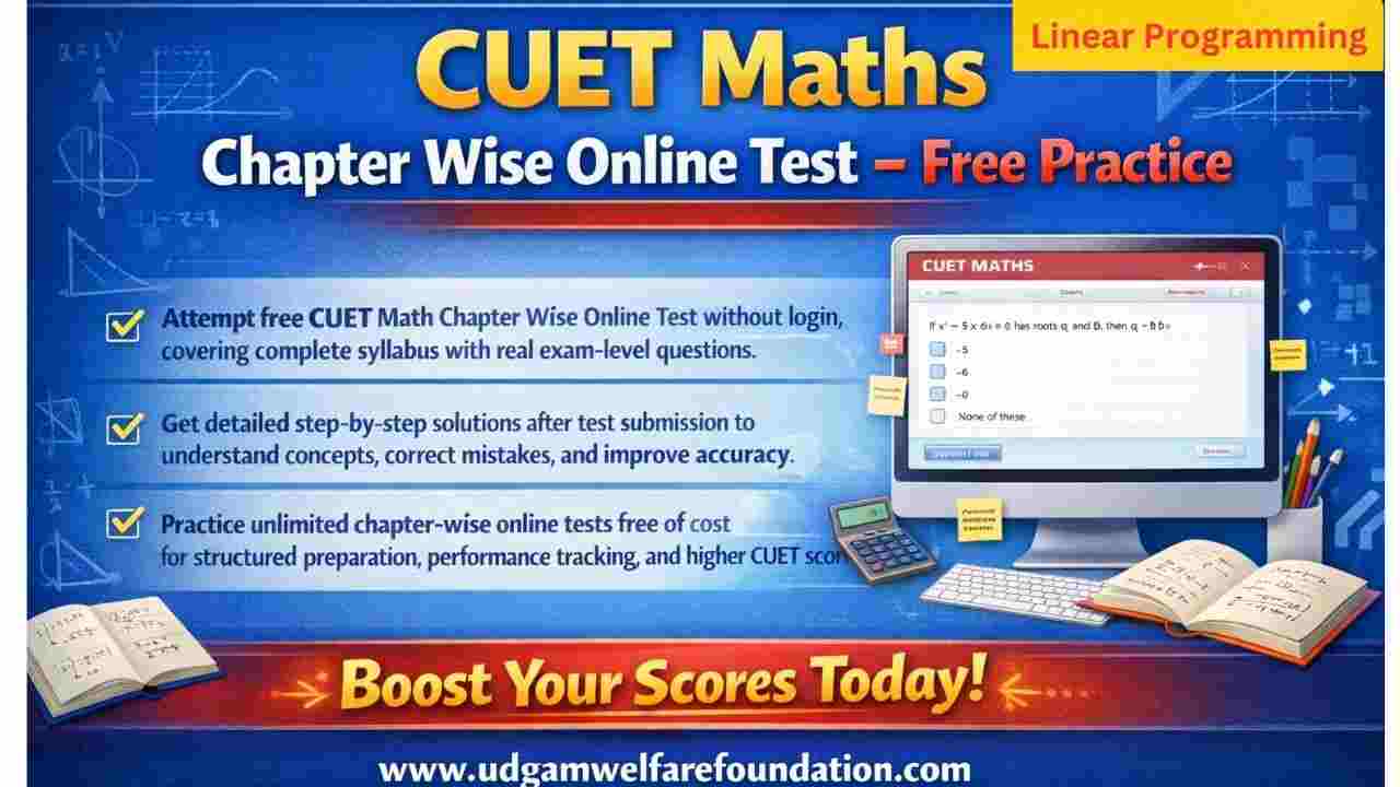 CUET Maths Linear Programming Online Test FREE