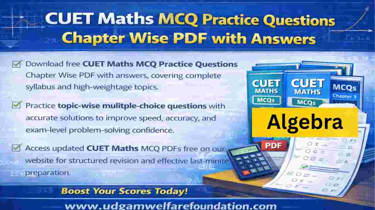 CUET Maths Algebra MCQs Chapter Wise PDF