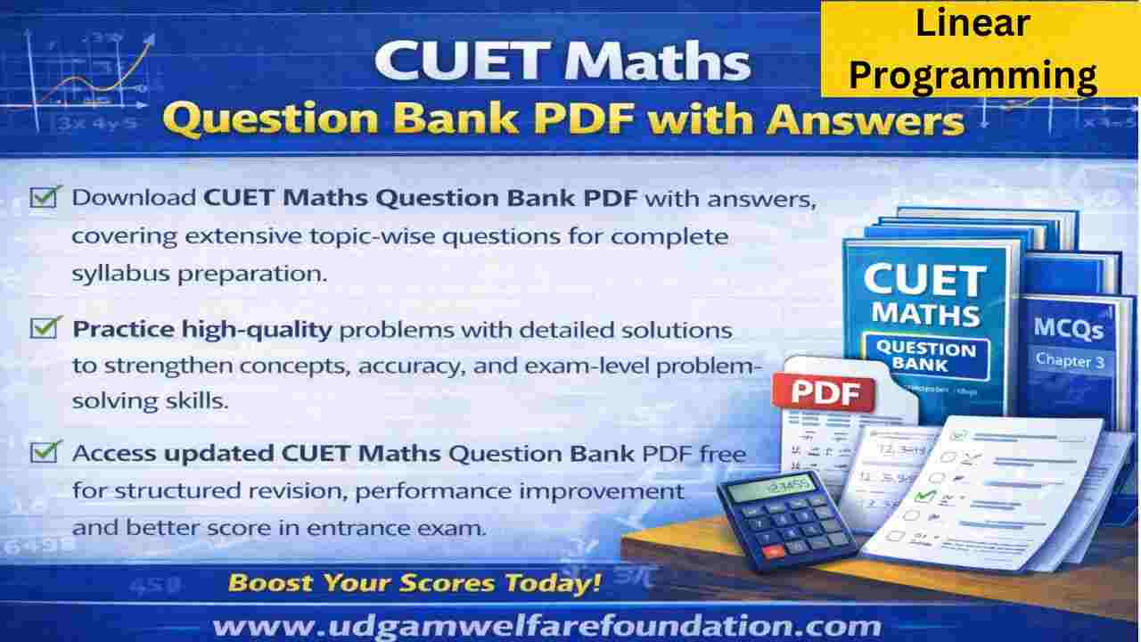 CUET Maths Linear Programming Question Bank PDF With Answers Free